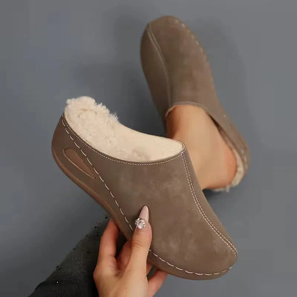 Women's Warm Non-Slip Winter Slippers – Wide Fit Available