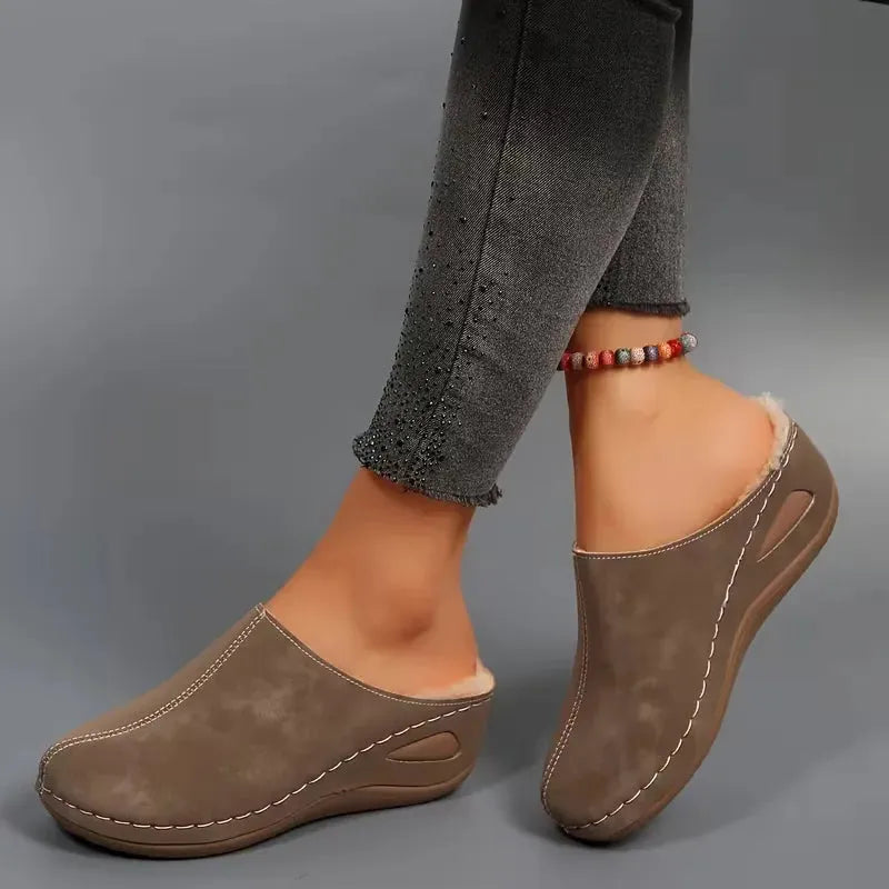 Women's Warm Non-Slip Winter Slippers – Wide Fit Available