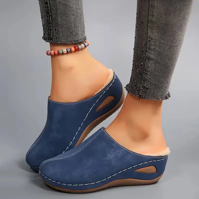 Women's Warm Non-Slip Winter Slippers – Wide Fit Available