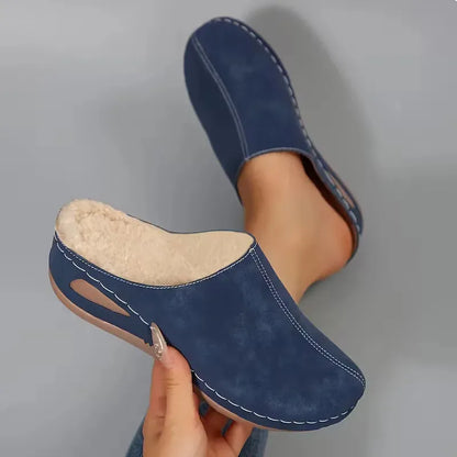 Women's Warm Non-Slip Winter Slippers – Wide Fit Available