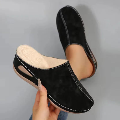 Women's Warm Non-Slip Winter Slippers – Wide Fit Available