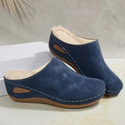 Women's Warm Non-Slip Winter Slippers – Wide Fit Available