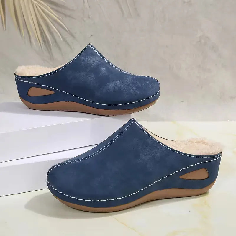 Women's Warm Non-Slip Winter Slippers – Wide Fit Available