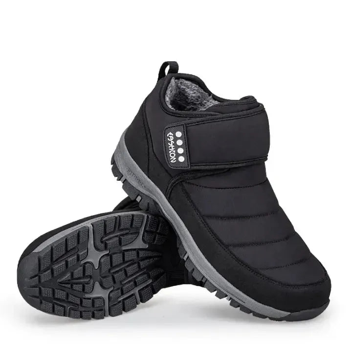 Men’s Puffer Snow Boots – Fur-Lined, Arch Support, Windproof, Waterproof & Non-Slip