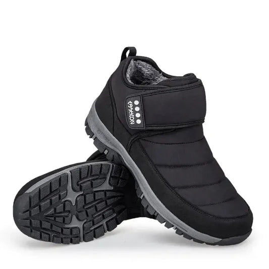 Men’s Puffer Snow Boots – Fur-Lined, Arch Support, Windproof, Waterproof & Non-Slip