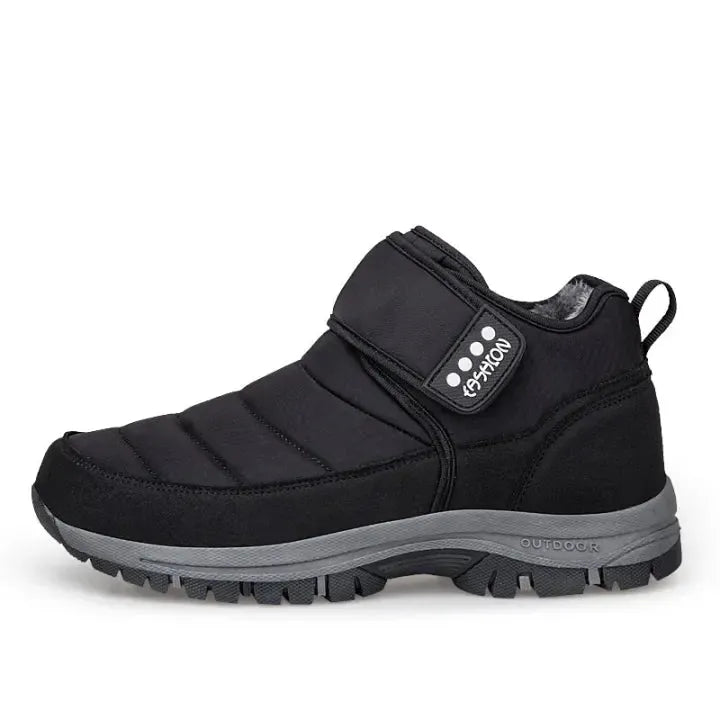 Men’s Puffer Snow Boots – Fur-Lined, Arch Support, Windproof, Waterproof & Non-Slip