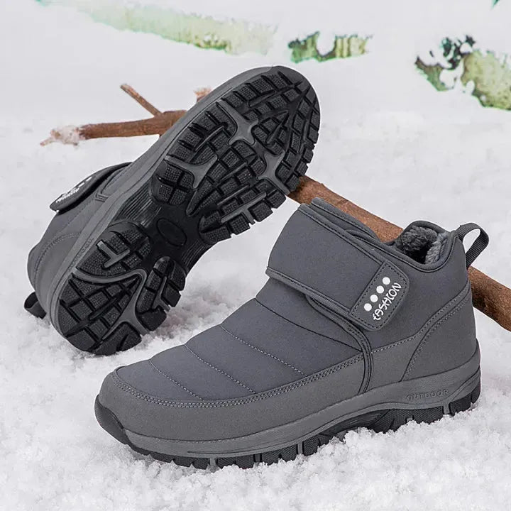 Men’s Puffer Snow Boots – Fur-Lined, Arch Support, Windproof, Waterproof & Non-Slip