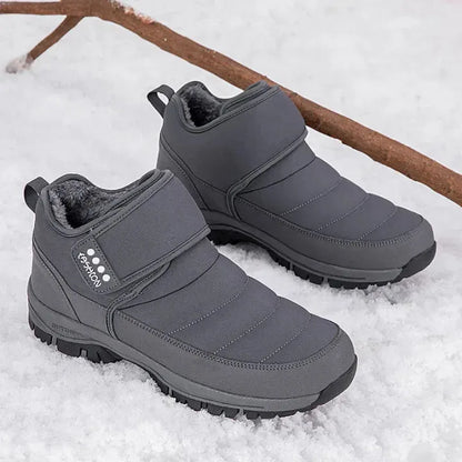Men’s Puffer Snow Boots – Fur-Lined, Arch Support, Windproof, Waterproof & Non-Slip