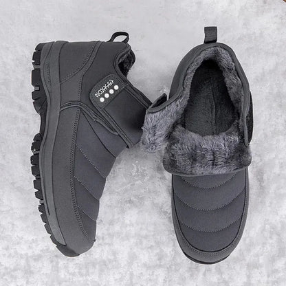 Men’s Puffer Snow Boots – Fur-Lined, Arch Support, Windproof, Waterproof & Non-Slip