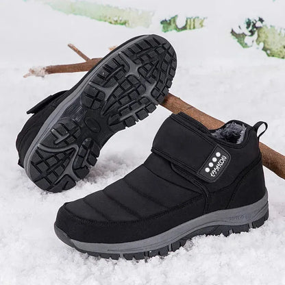 Men’s Puffer Snow Boots – Fur-Lined, Arch Support, Windproof, Waterproof & Non-Slip