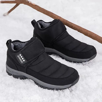 Men’s Puffer Snow Boots – Fur-Lined, Arch Support, Windproof, Waterproof & Non-Slip