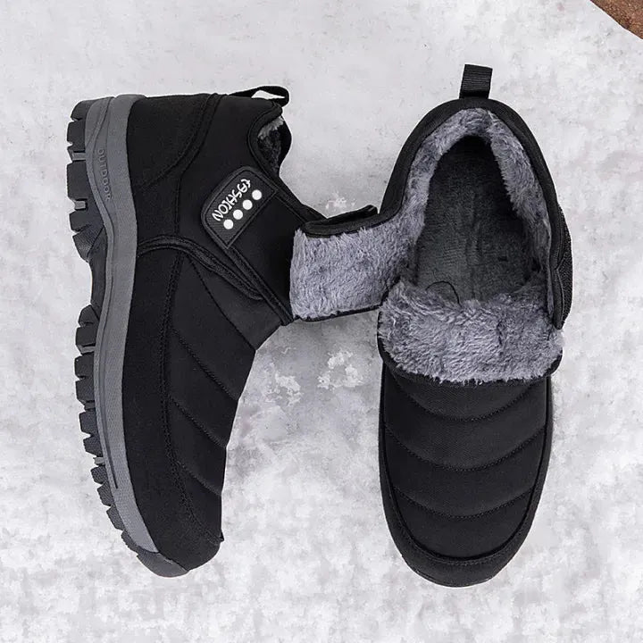 Men’s Puffer Snow Boots – Fur-Lined, Arch Support, Windproof, Waterproof & Non-Slip
