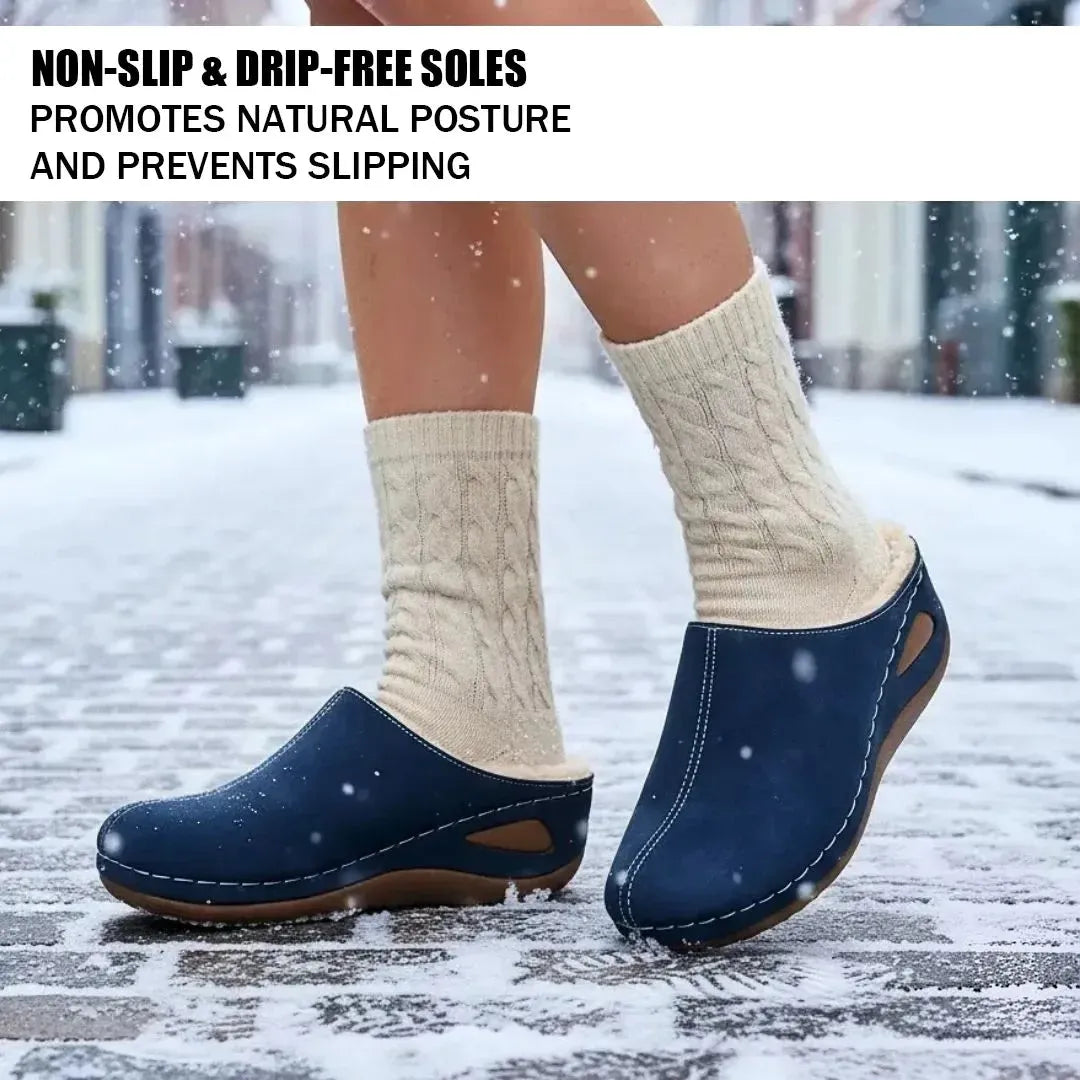 Women's Warm Non-Slip Winter Slippers – Wide Fit Available