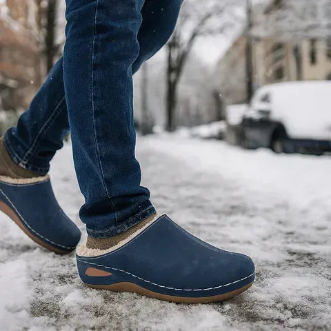 Women's Warm Non-Slip Winter Slippers – Wide Fit Available