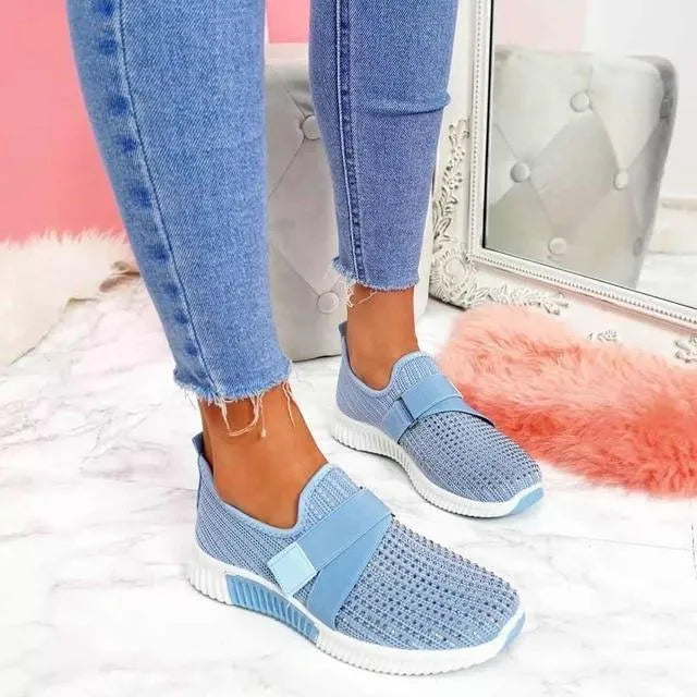 Women's Crystal Comfort Walking Shoes | Diabetic & Orthopedic Support