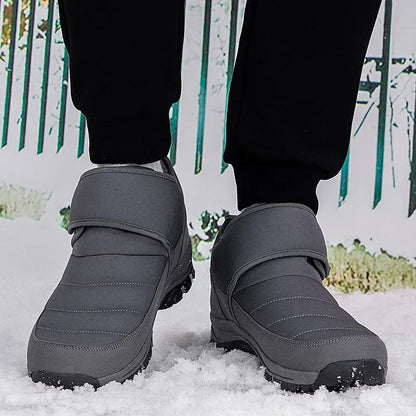 Men’s Puffer Snow Boots – Fur-Lined, Arch Support, Windproof, Waterproof & Non-Slip