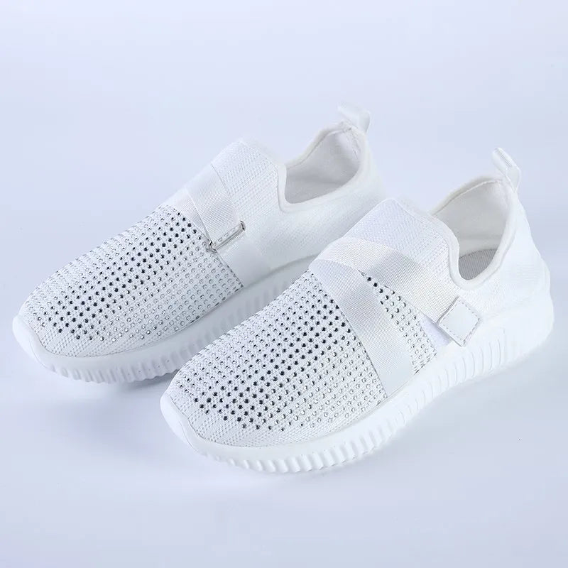 Women's Crystal Comfort Walking Shoes | Diabetic & Orthopedic Support