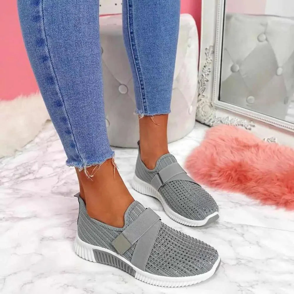 Women's Crystal Comfort Walking Shoes | Diabetic & Orthopedic Support