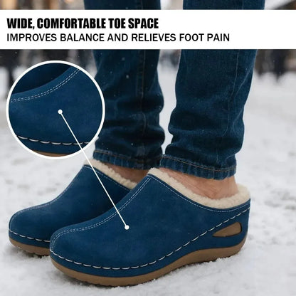Women's Warm Non-Slip Winter Slippers – Wide Fit Available